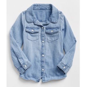 GAP Toddler Long Sleeve Chambray Shirt
